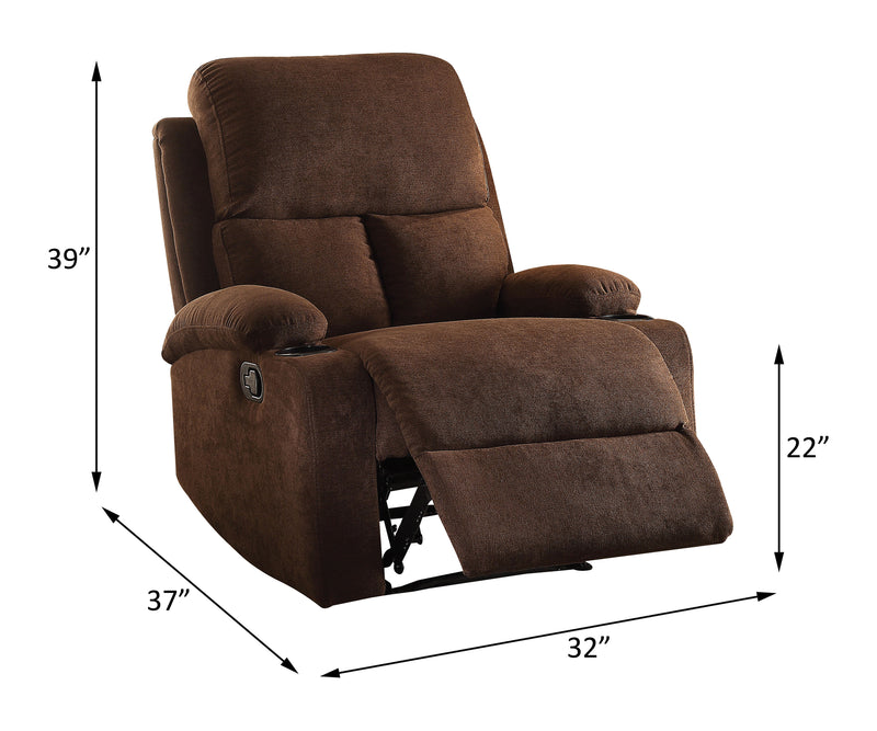 Rosia Recliner (Motion) in Chocolate Velvet