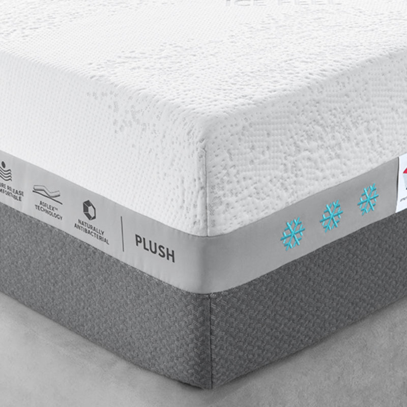 Primerest Lux King, 13.5" Hybrid Latex Like Feel, Ventilated Charcoal Memory Foam with Ice Feel Cooling Knitted Fabric, Plush Comfort and Individually Wrapped Pocketed Coils, Made in USA