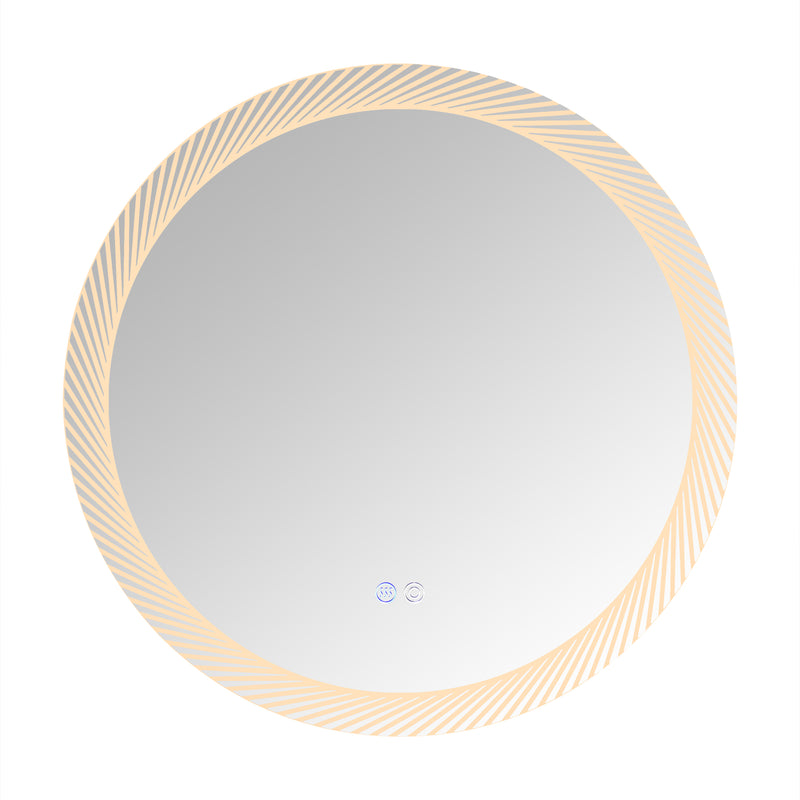 24 Inch Switch-Held Memory LED Mirror, Wall-Mounted Vanity Mirrors, Bathroom Anti-Fog Mirror, Dimmable Bathroom Mirror