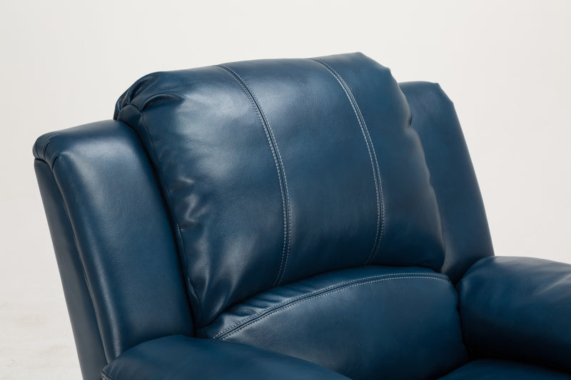 Charlotte Navy Blue Leather Gel Recliner