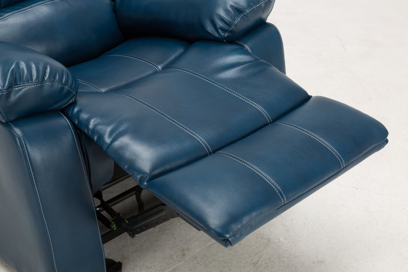 Charlotte Navy Blue Leather Gel Recliner