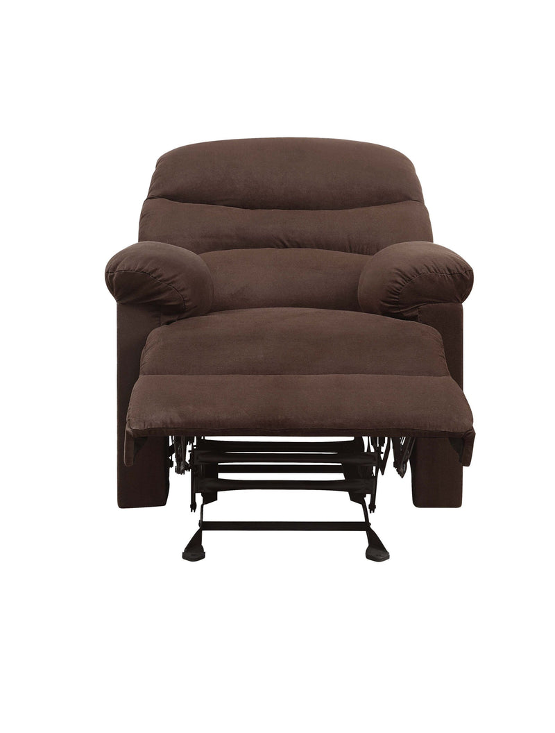 Arcadia Glider Recliner (Motion) in Chocolate Microfiber