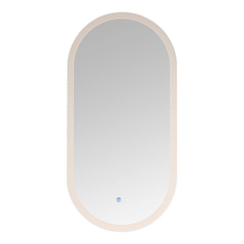 18 x 35 Inch Switch-Held Memory LED Mirror, Wall-Mounted Vanity Mirrors, Bathroom Anti-Fog Mirror, Dimmable Bathroom Mirror