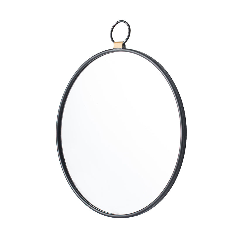 24" x 27"  Wall Mirror with Black Frame, Contemporary Minimalist Accent Mirror for Living Room, Foyer, Entryway, Bedroom