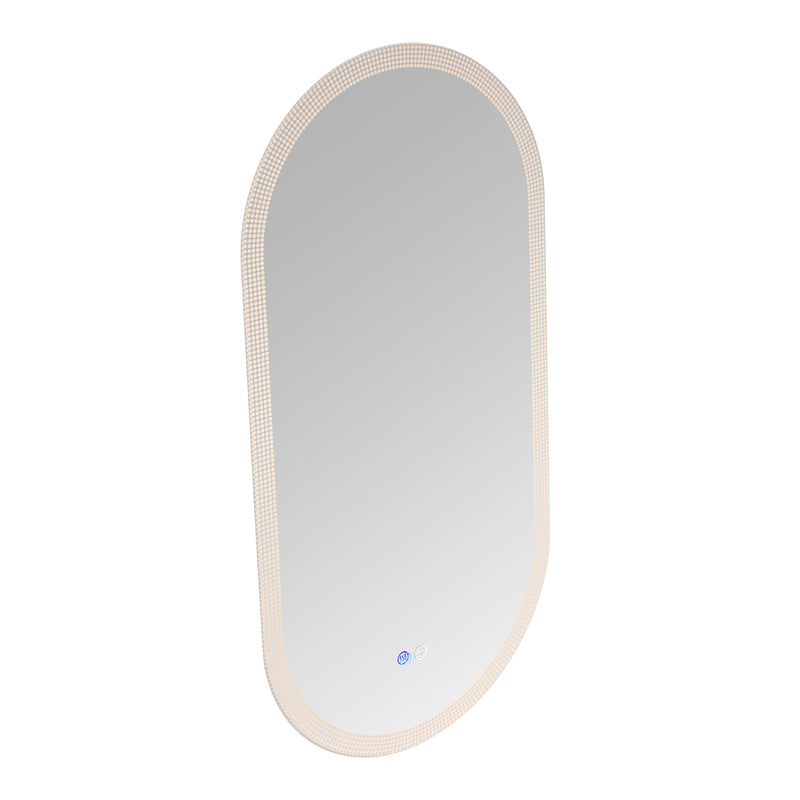 18 x 35 Inch Switch-Held Memory LED Mirror, Wall-Mounted Vanity Mirrors, Bathroom Anti-Fog Mirror, Dimmable Bathroom Mirror