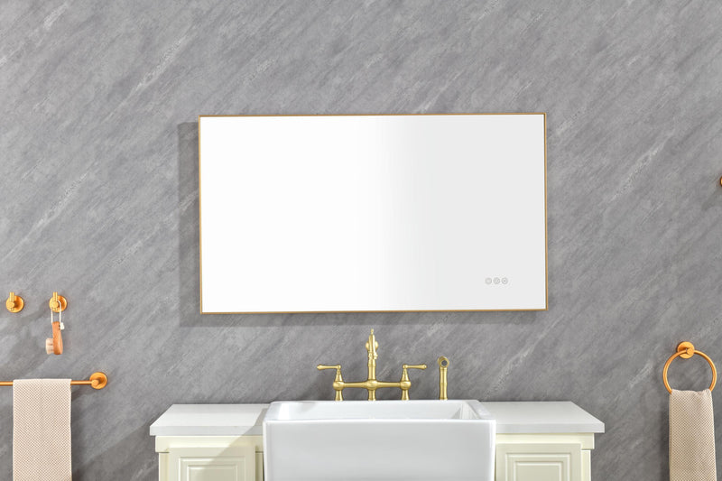 bathroom  led mirror is multi-functional and each function is controlled by a smart touch button.