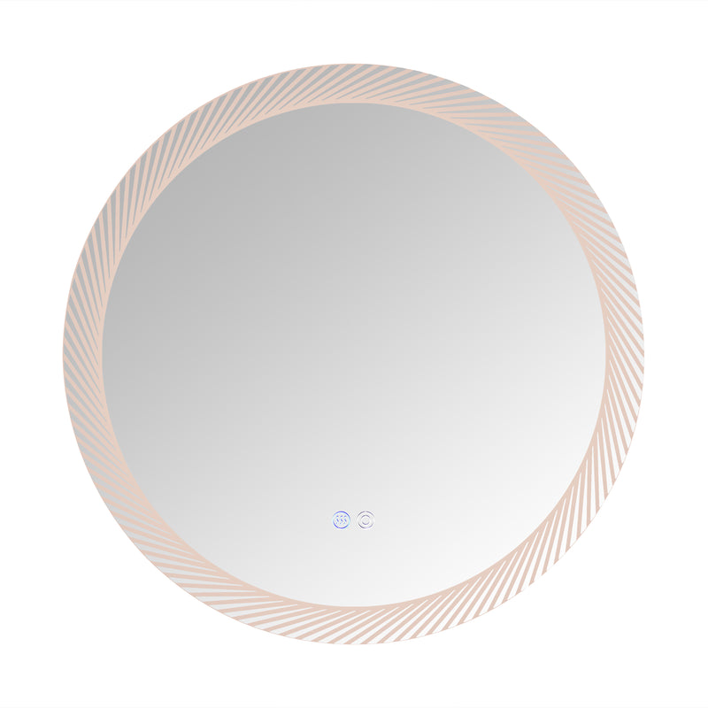 24 Inch Switch-Held Memory LED Mirror, Wall-Mounted Vanity Mirrors, Bathroom Anti-Fog Mirror, Dimmable Bathroom Mirror