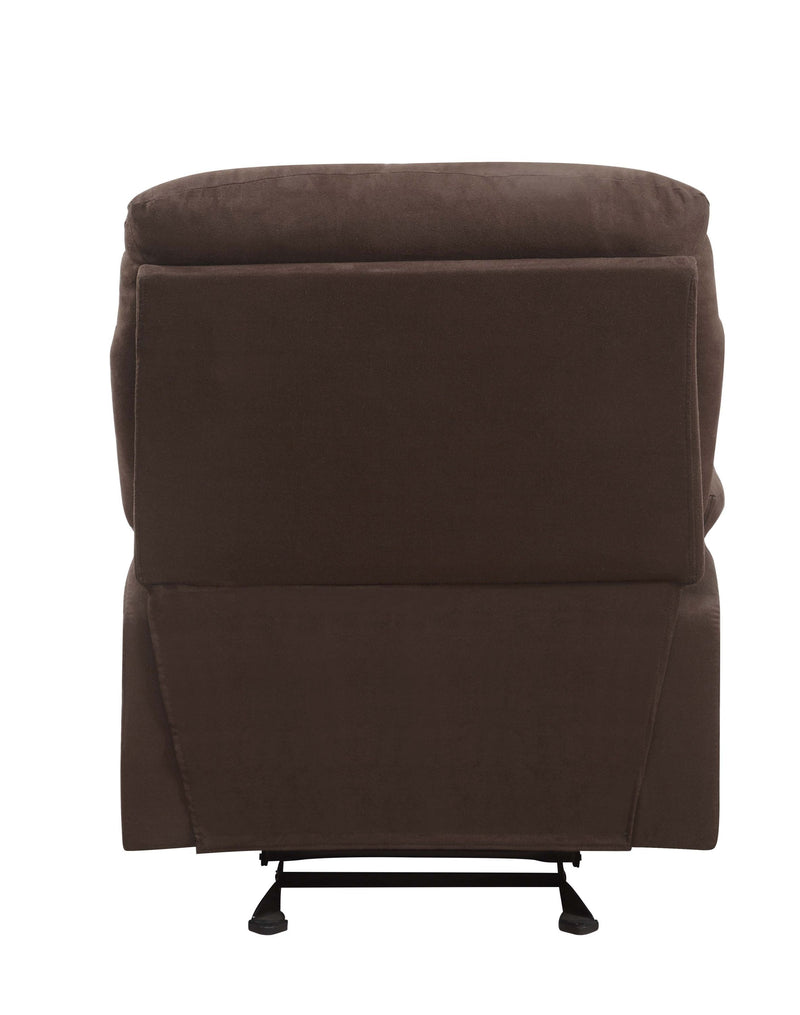 Arcadia Glider Recliner (Motion) in Chocolate Microfiber