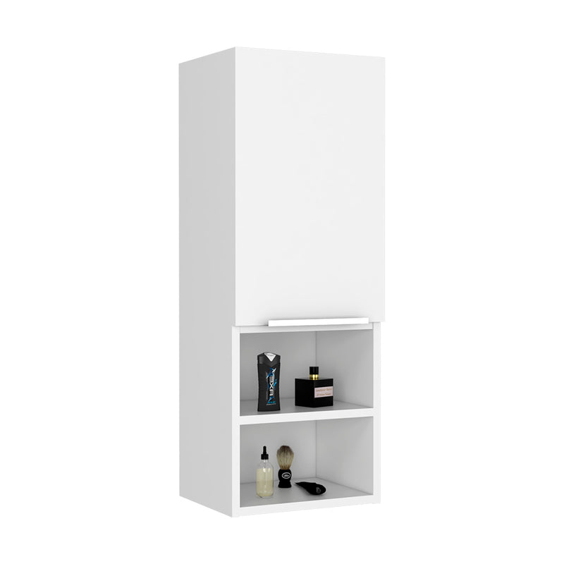 Medicine Cabinet Hazelton, Open and Interior Shelves, White Finish