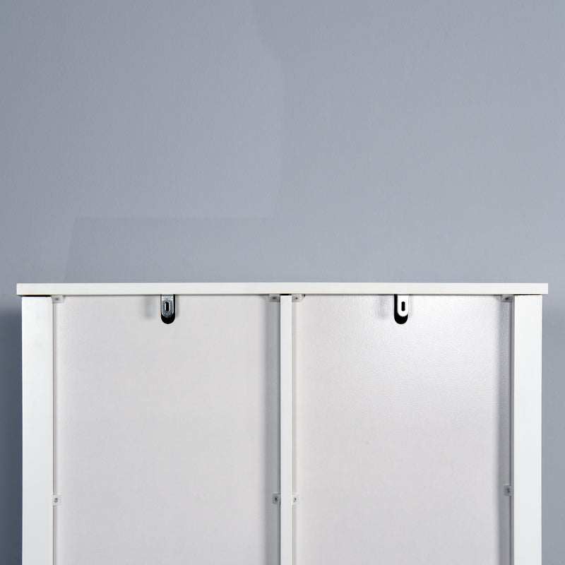 Over-the-Toilet Storage Cabinet, Space-Saving Bathroom Cabinet, with Adjustable Shelves and A Barn Door 27.16 x 9.06 x 67 inch