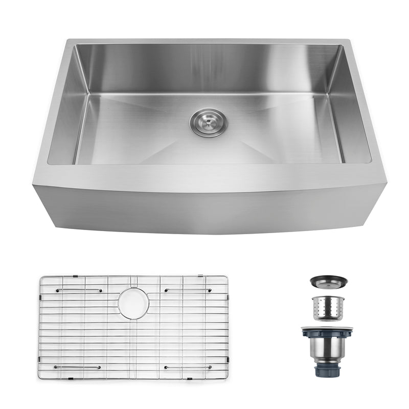 33-inch Farmhouse Kitchen Sink,Single Bowl Stainless Steel  18 Gauge