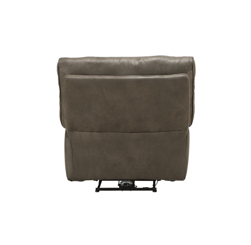 Harumi Recliner (Power Motion), Gray Leather-Aire