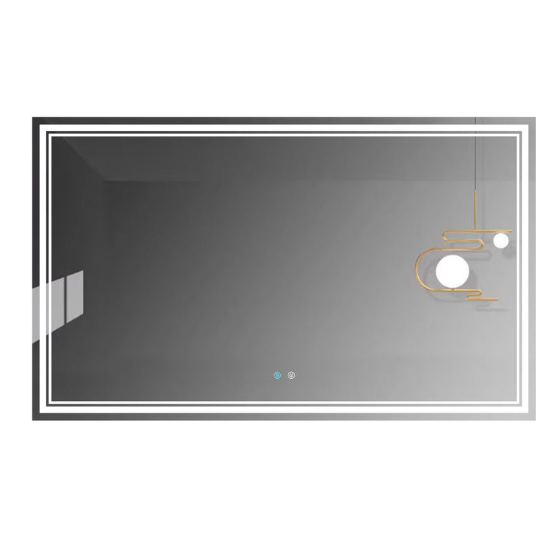 60 x 36 LED Mirror for Bathroom, LED Vanity Mirror, Adjustable 3 Color, Dimmable Vanity Mirror with Lights, Anti-Fog, Touch Control Wall Mounted Bathroom Mirror,Vertical