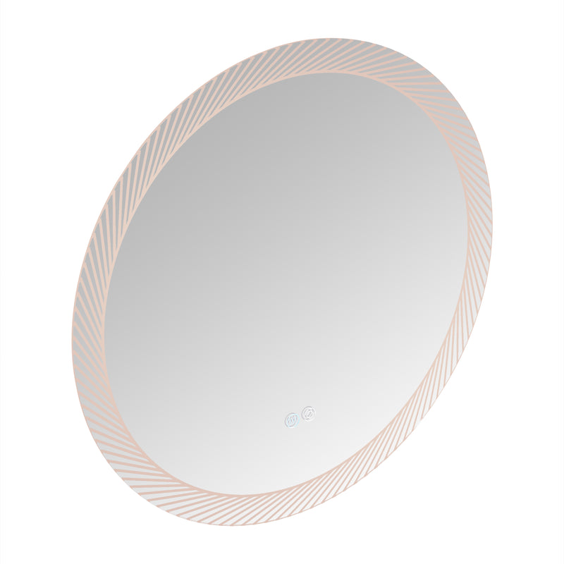 24 Inch Switch-Held Memory LED Mirror, Wall-Mounted Vanity Mirrors, Bathroom Anti-Fog Mirror, Dimmable Bathroom Mirror