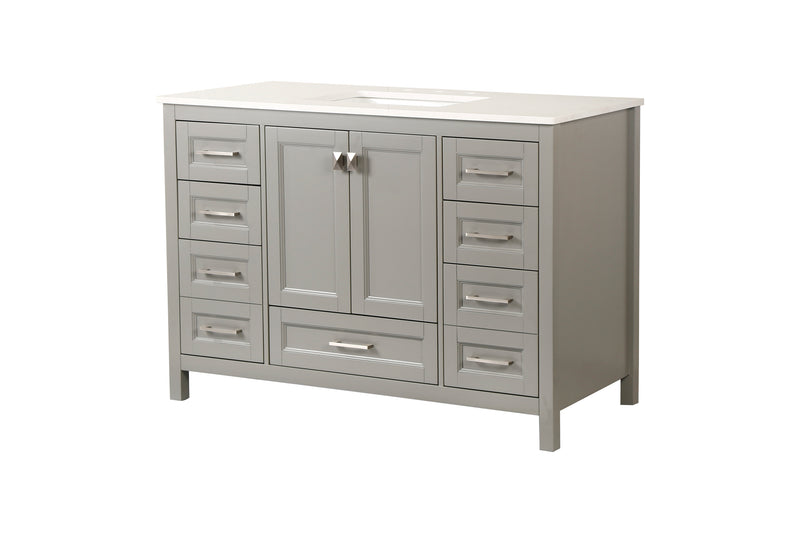 Vanity Sink Combo featuring a Marble Countertop, Bathroom Sink Cabinet, and Home Decor Bathroom Vanities - Fully Assembled Grey 48-inch Vanity with Sink 23V03-48GR