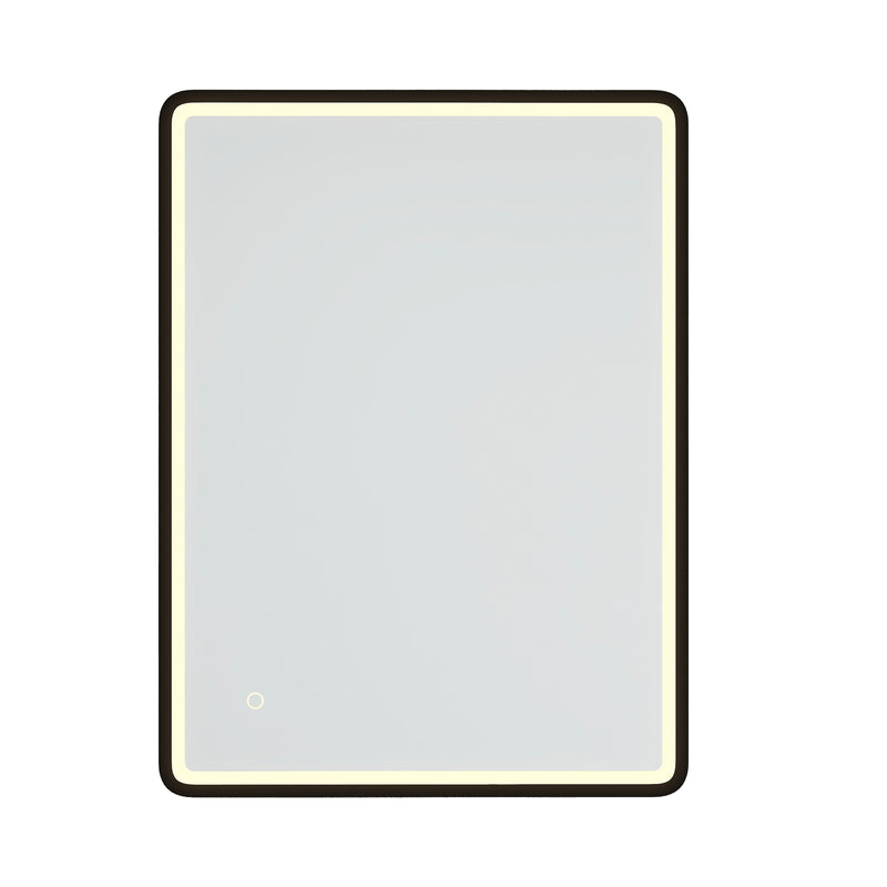 32 x 24 in.  Rectangular Black Framed Wall-Mount Anti-Fog LED Light Bathroom Vanity Mirror