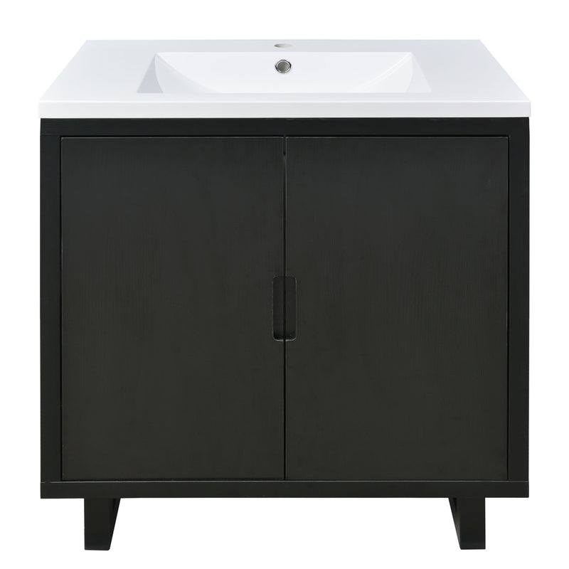 30" Bathroom vanity Set with Sink, Combo Cabinet, Bathroom Storage Cabinet, Solid Wood Frame