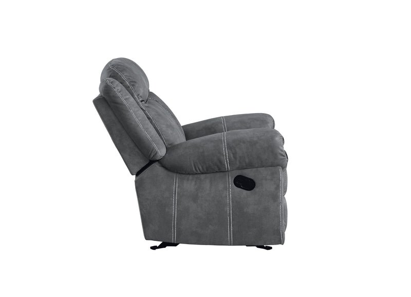 Zubaida Glider Recliner, 2-Tone Gray Velvet