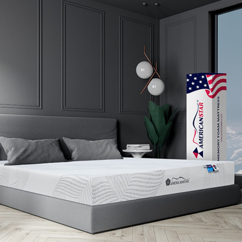 Capella 8" Queen Mattress, Aero Gel Memory Foam with Firm Foam Core Support, Made in USA