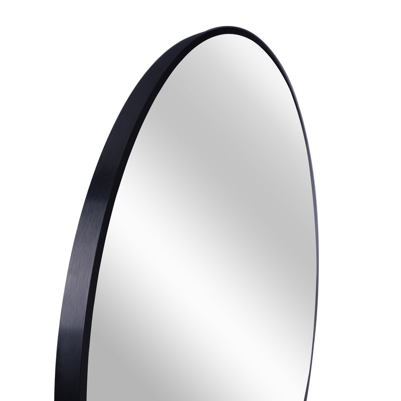 Black 32 IN Metal Round mirror