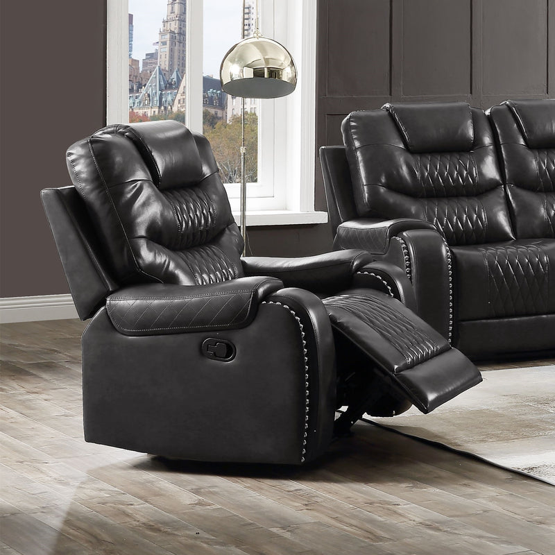 Braylon Recliner (Motion), Magnetite PU