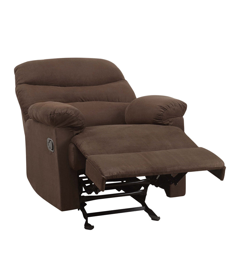 Arcadia Glider Recliner (Motion) in Chocolate Microfiber