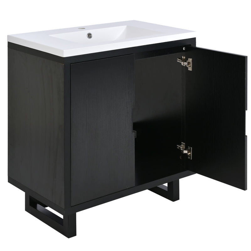 30" Bathroom vanity Set with Sink, Combo Cabinet, Bathroom Storage Cabinet, Solid Wood Frame