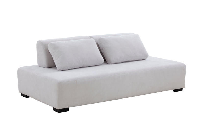 Morden Sofa Minimalist Modular Sofa Sofadaybed Ideal for living, family, bedroom, and guest spaces Beige