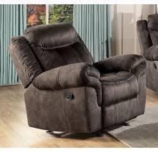 Zubaida Glider Recliner, 2-Tone Chocolate Velvet