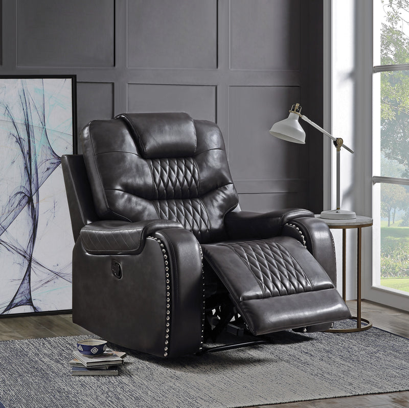 Braylon Recliner (Motion), Magnetite PU