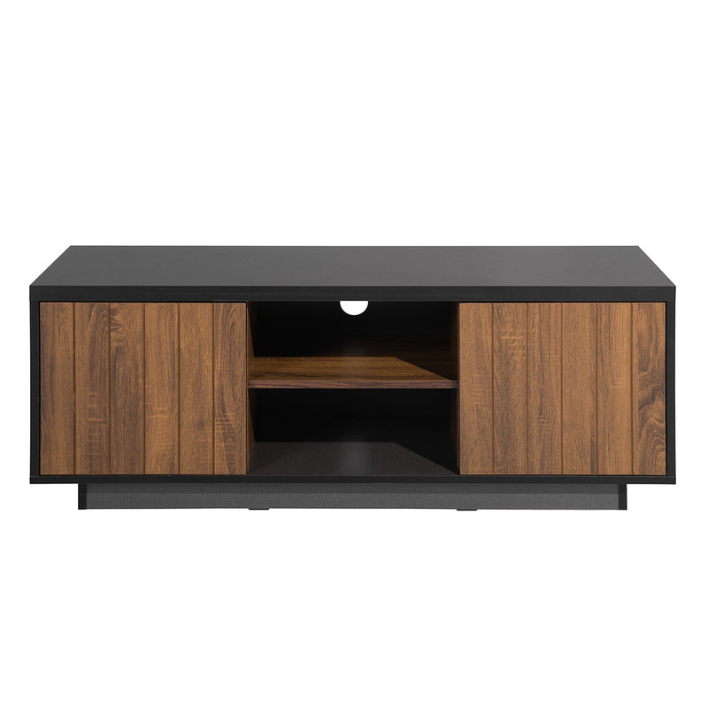 47.2" Mid-Century Modern 2 Door TV Stand with Storage Cabinet