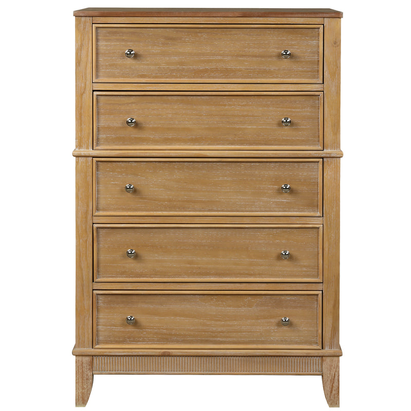 5 Drawers Chest Solid Wood Cabinet