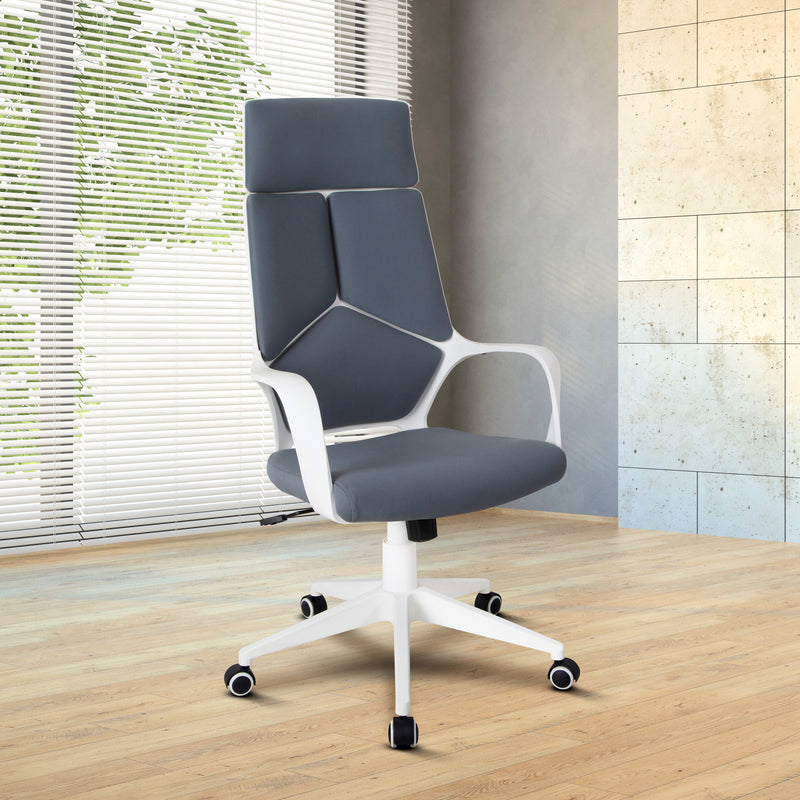 Modern Studio Office Chair, Grey/White