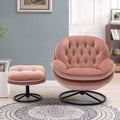 Accent chair TV Chair Living room Chair Pink sofa with Ottoman