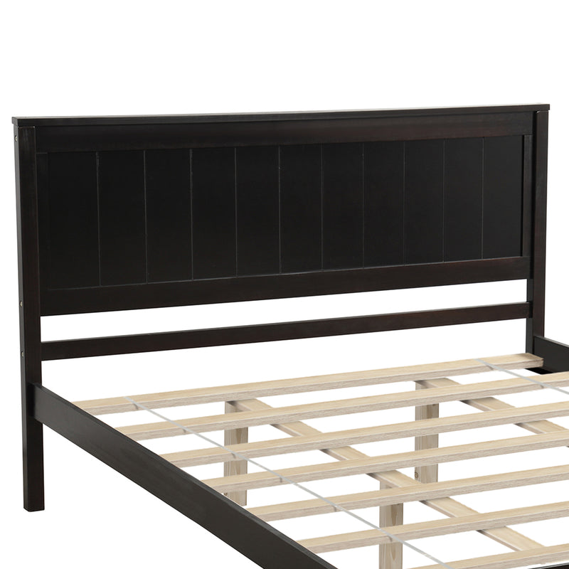 Platform Bed Frame with Headboard , Wood Slat Support , No Box Spring Needed