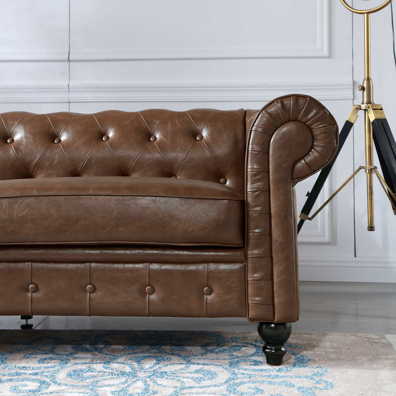 Retro style PU Couch , Chesterfield Sofas for Living Room and Bedroom