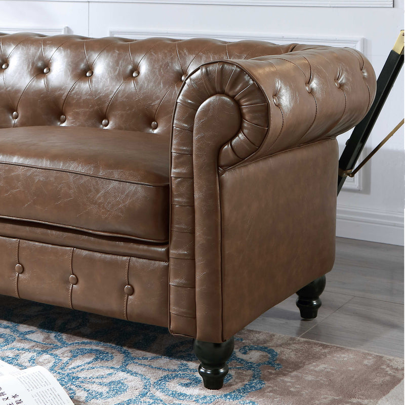 Retro style PU Couch , Chesterfield Sofas for Living Room and Bedroom