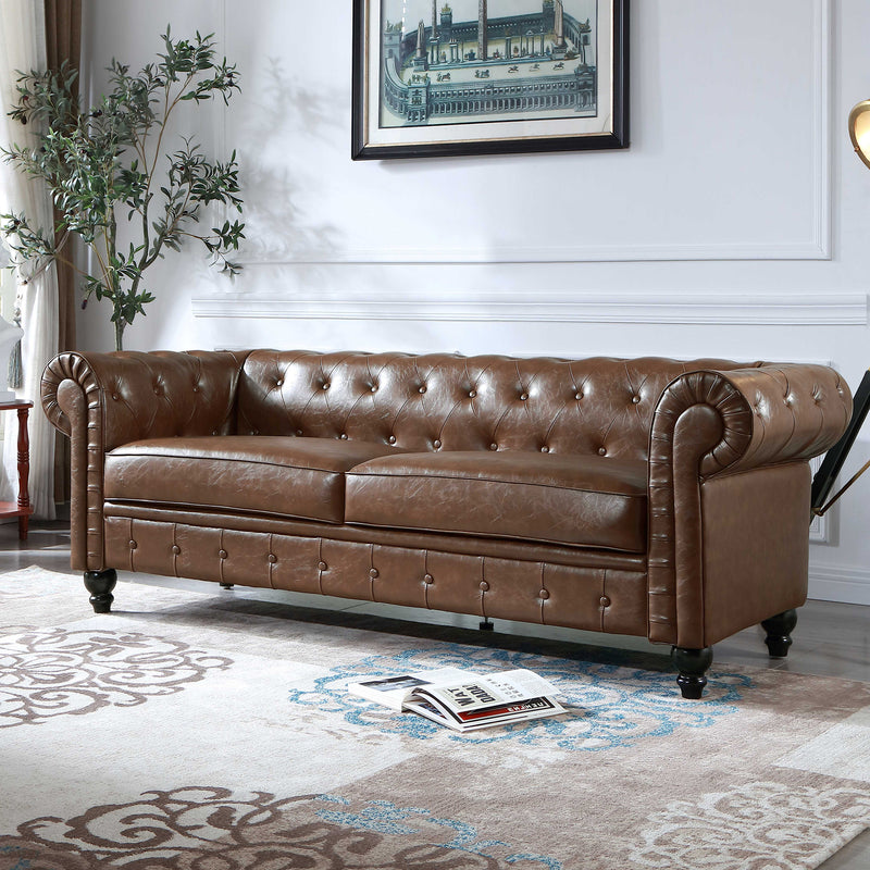 Retro style PU Couch , Chesterfield Sofas for Living Room and Bedroom