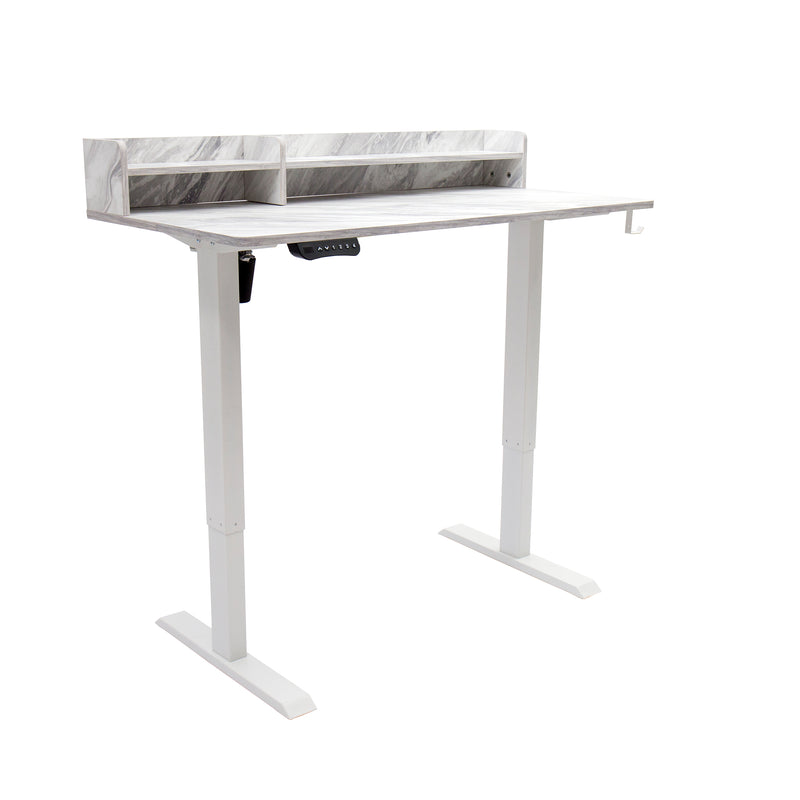 47’ Electric Height Adjustable Office Desk with bookshelf