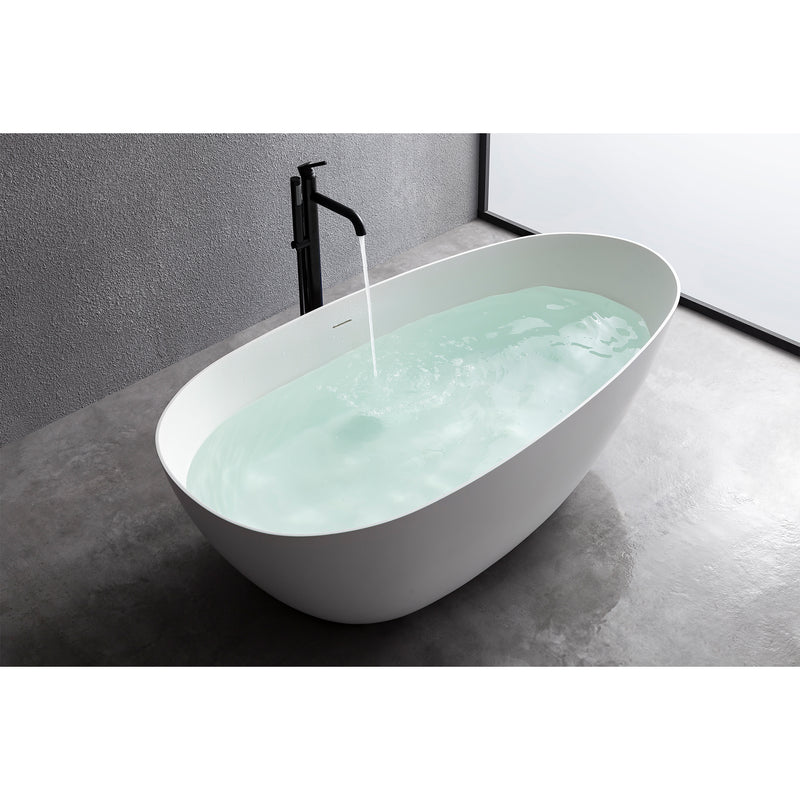 1700mm artificial stone solid surface freestanding bathroom adult bathtub