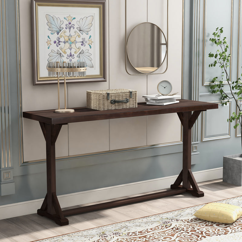 Livingroom Set Vintage Style Easy Assembly 58” Console Table Side Table with Firm Structure