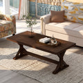 Livingroom Set Vintage Style Easy Assembly 47.25” Coffee Table Cocktail Table with Firm Structure