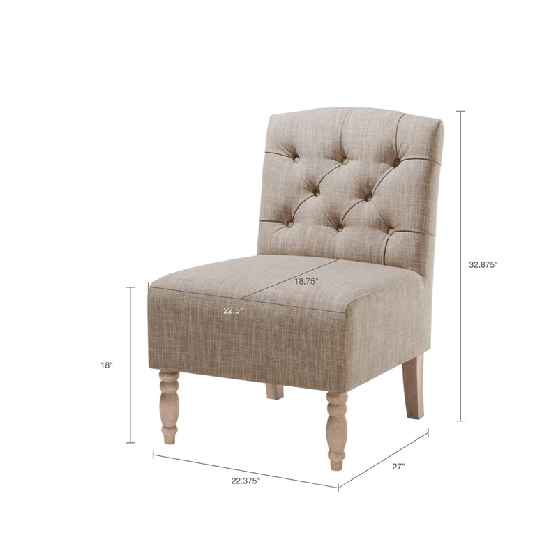 Lola Tufted Armless Chair