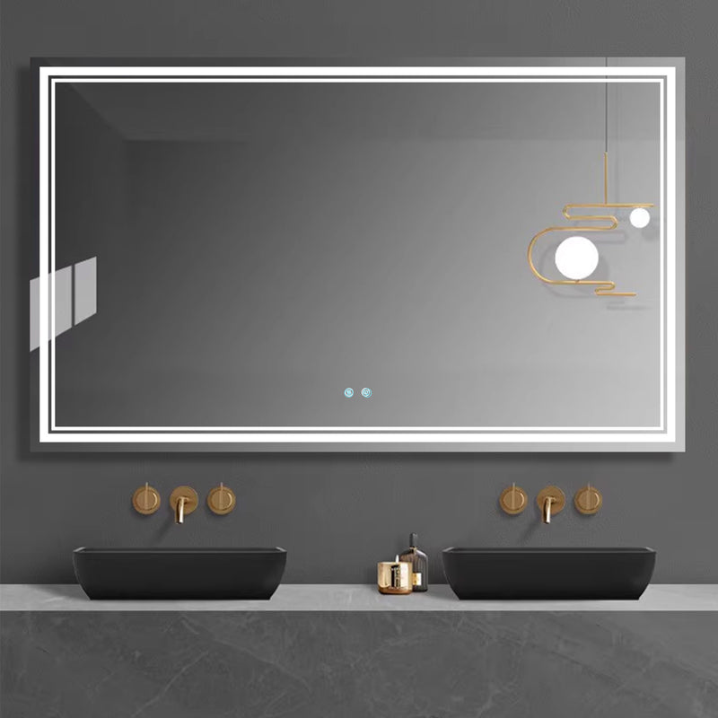 60 x 36 LED Mirror for Bathroom, LED Vanity Mirror, Adjustable 3 Color, Dimmable Vanity Mirror with Lights, Anti-Fog, Touch Control Wall Mounted Bathroom Mirror,Vertical