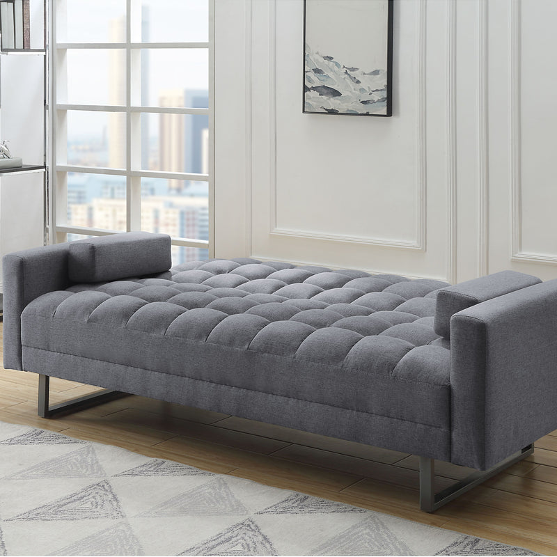 Adjustable Sofa, Gray Fabric Sleep Sofa