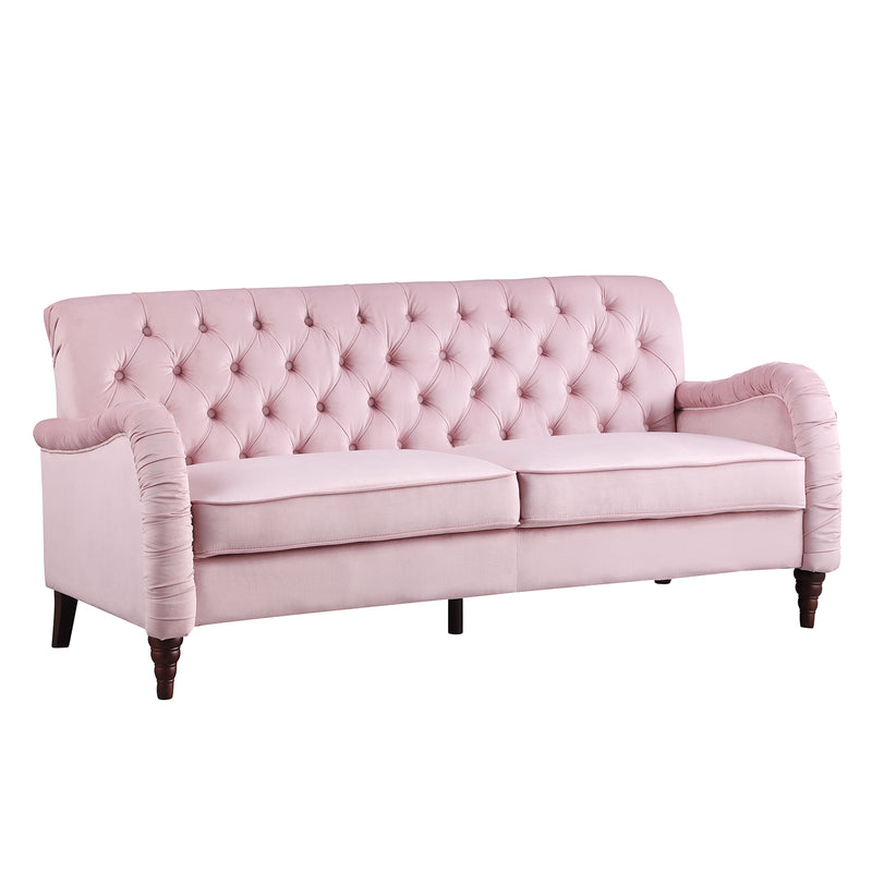 2229,PINK  Chesterfield;3 seater ,modern sofa