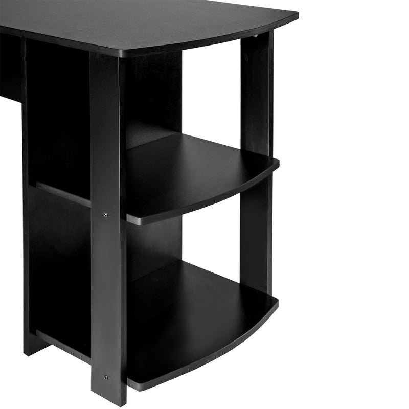 L-Shapped Desk Office——Storage Shelf /PC Table Workstation Writing Table/Maximize office space