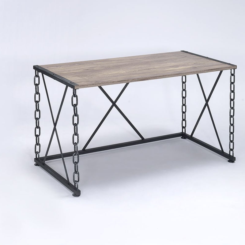 Desk in Rustic Oak & Antique Black