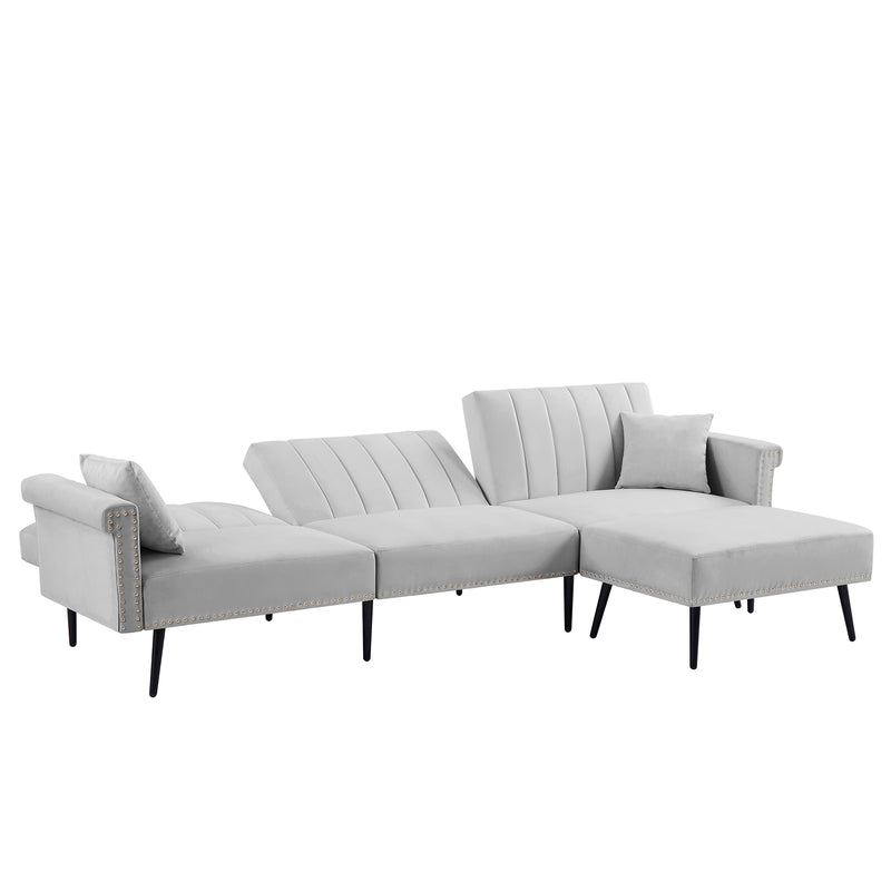 GREY SECTIONAL SOFA BED