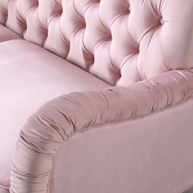 2229,PINK  Chesterfield;3 seater ,modern sofa